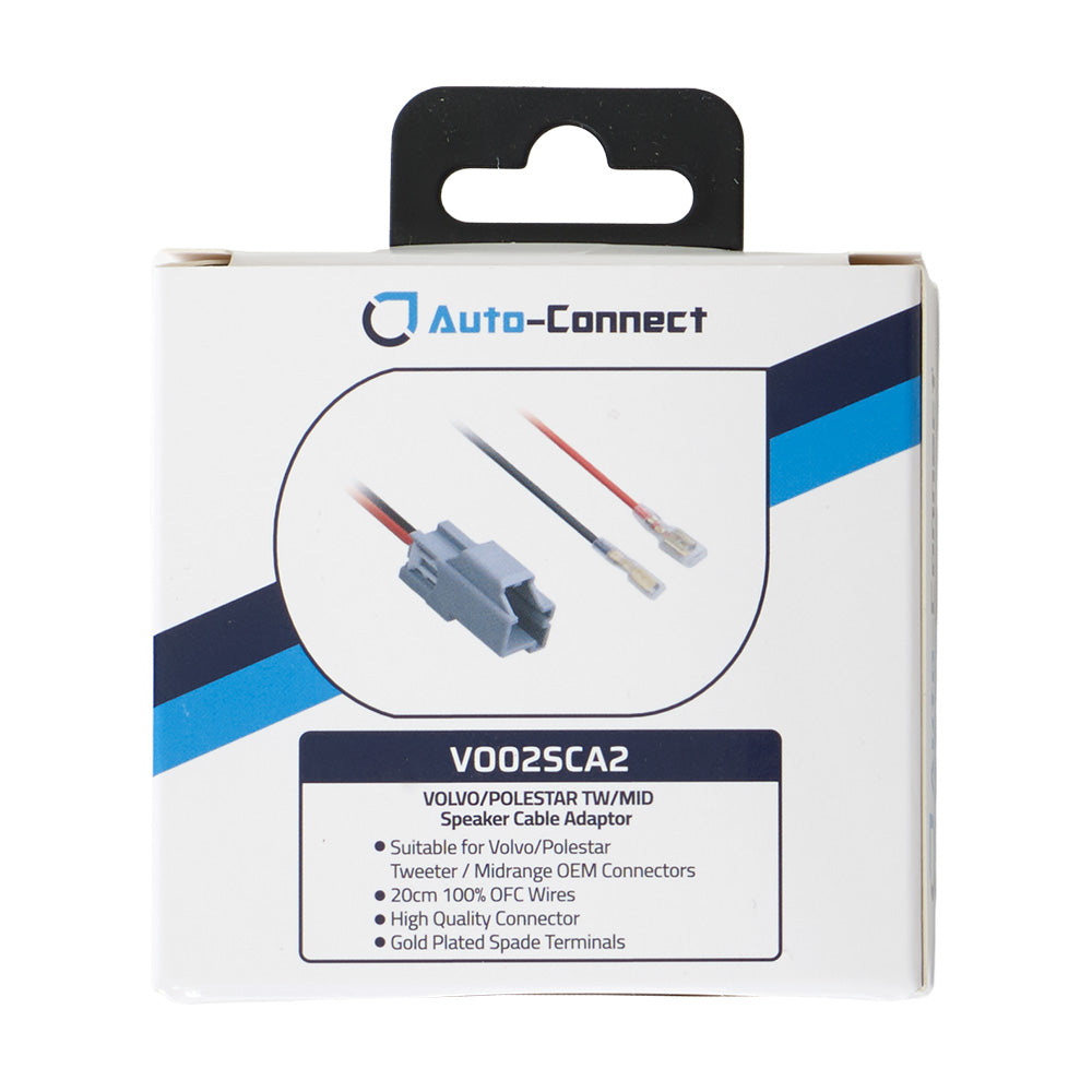 Auto-Connect højttalerstik til mellemtone/diskant Volvo/Polestar, par