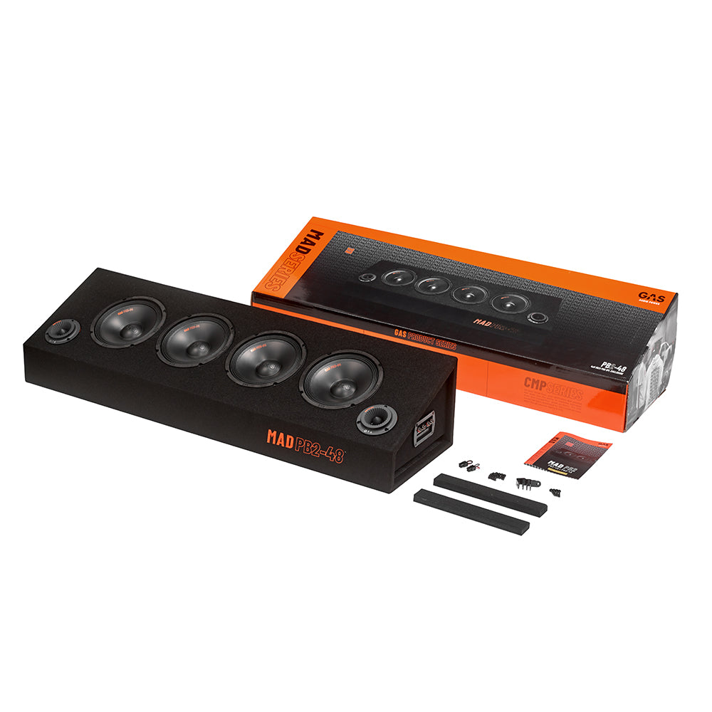 GAS MAD PB2-48, fede 8" mellembasser i færdigmonteret raggarplanke