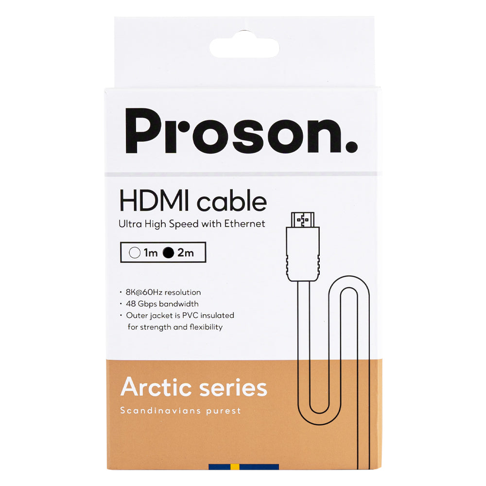 Proson Arctic HDMI-kabel 8K / 4K, 2 meter