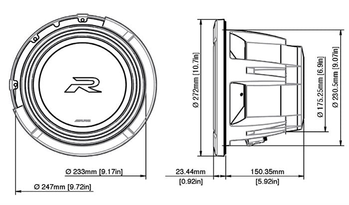 Alpine R2-W10D2 Type-R subwoofer 10