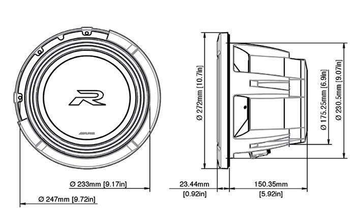 Alpine R2-W10D4 Type-R subwoofer 10