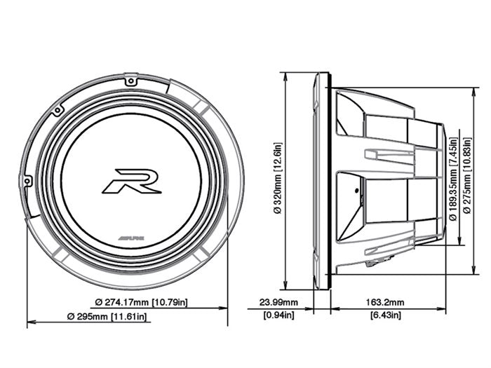 Alpine R2-W12D2 Type-R subwoofer 12
