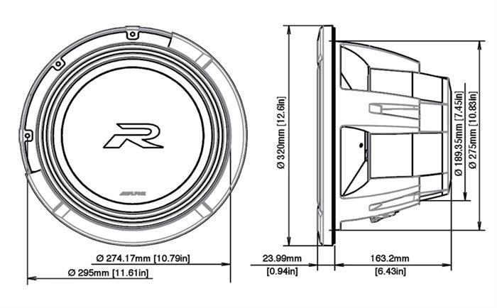 Alpine R2-W12D4 Type-R subwoofer 12