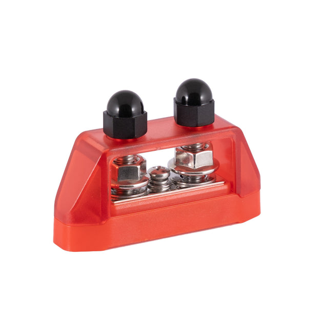 Distributionsblok i rødt, 2 stk. M8