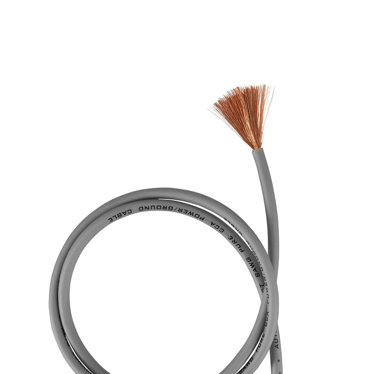 Auto-Connect 2 meter strømkabel CCA 10mm², grå