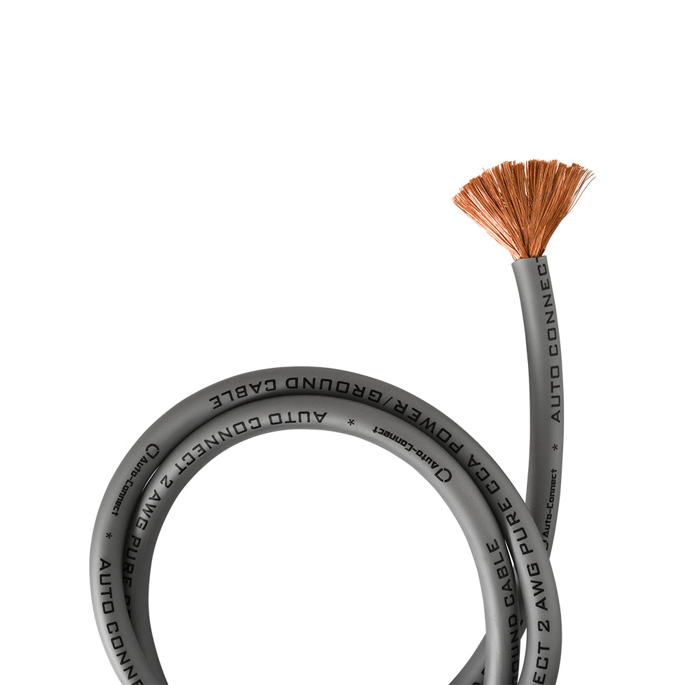 Auto-Connect 2 meter strømkabel CCA 35mm², grå