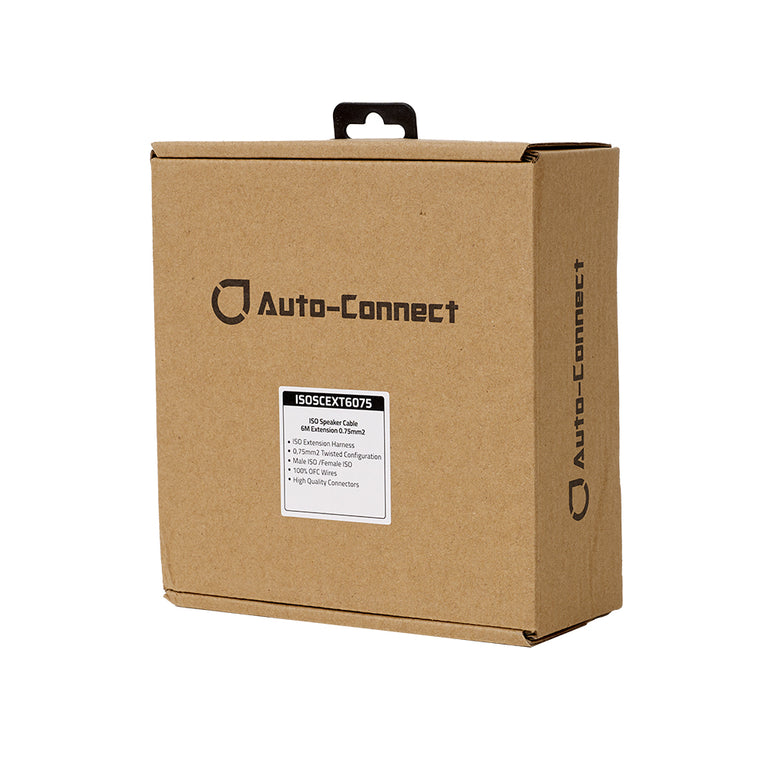 Auto-Connect ISO-ISO 6m forlængelse til højttalere, 2x0.75mm²