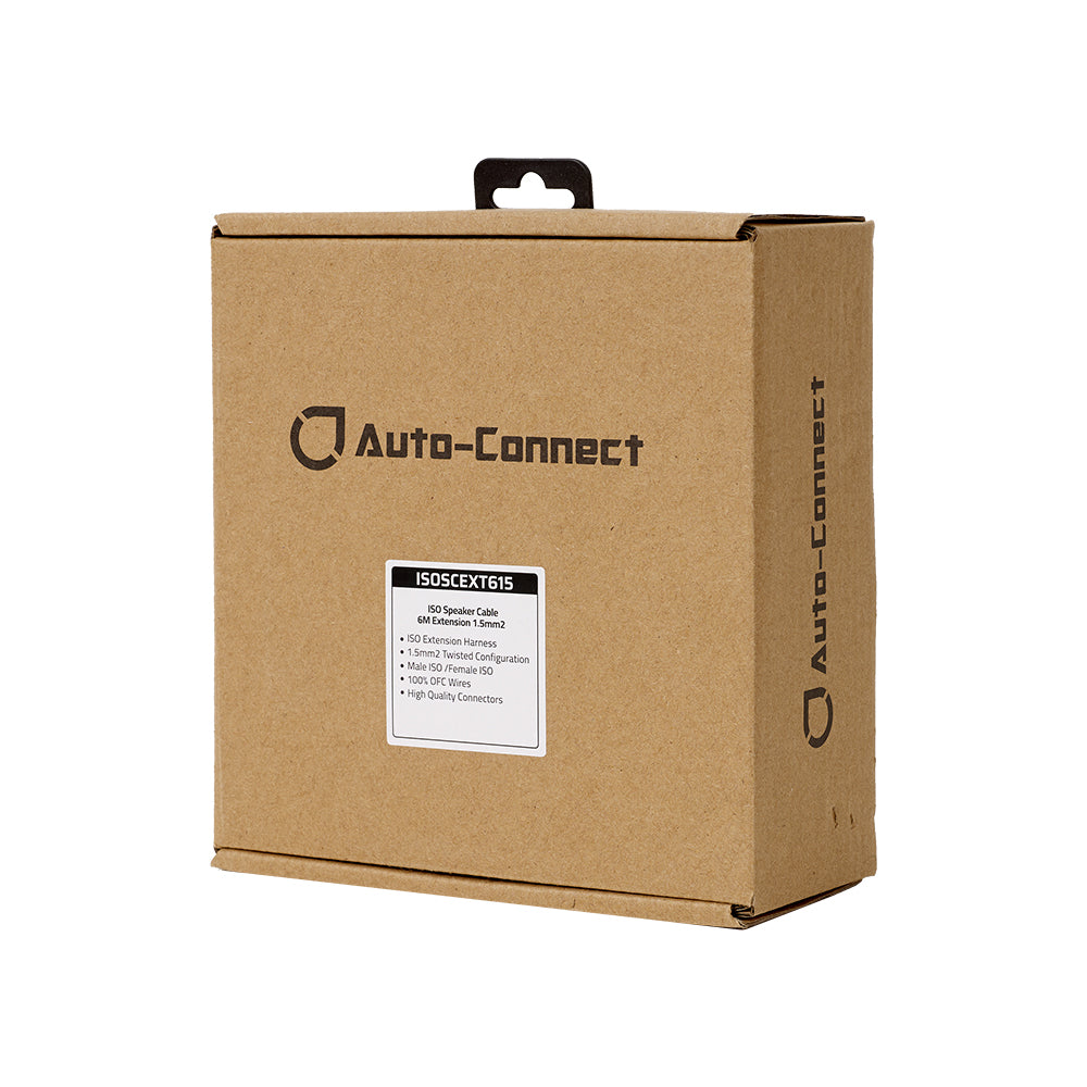 Auto-Connect ISO-ISO 6m forlængelse til højttalere, 2x1.5mm²