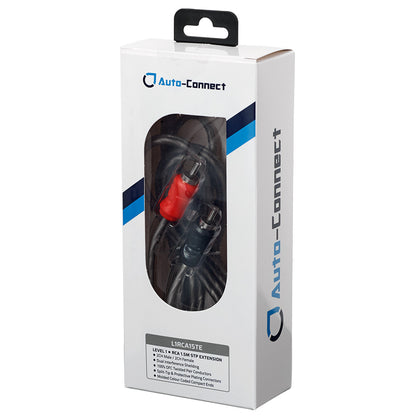 Auto-Connect snoet RCA-forlængerkabel 1,5 meter, Level 1