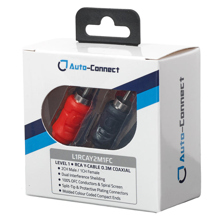 Auto-Connect koaksial Y-split lavniveau 2 han-1 hun, Level 1