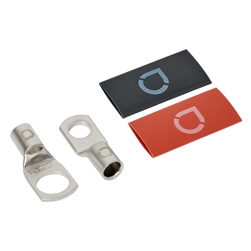 Auto-Connect rød og sort rørkabelsko M8/M12, 21 mm²