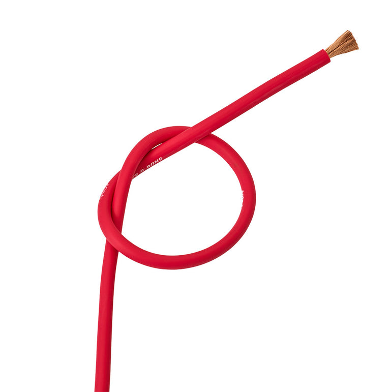 Auto-Connect rød strømkabel CCA 10.2mm², metervare – StradaSound