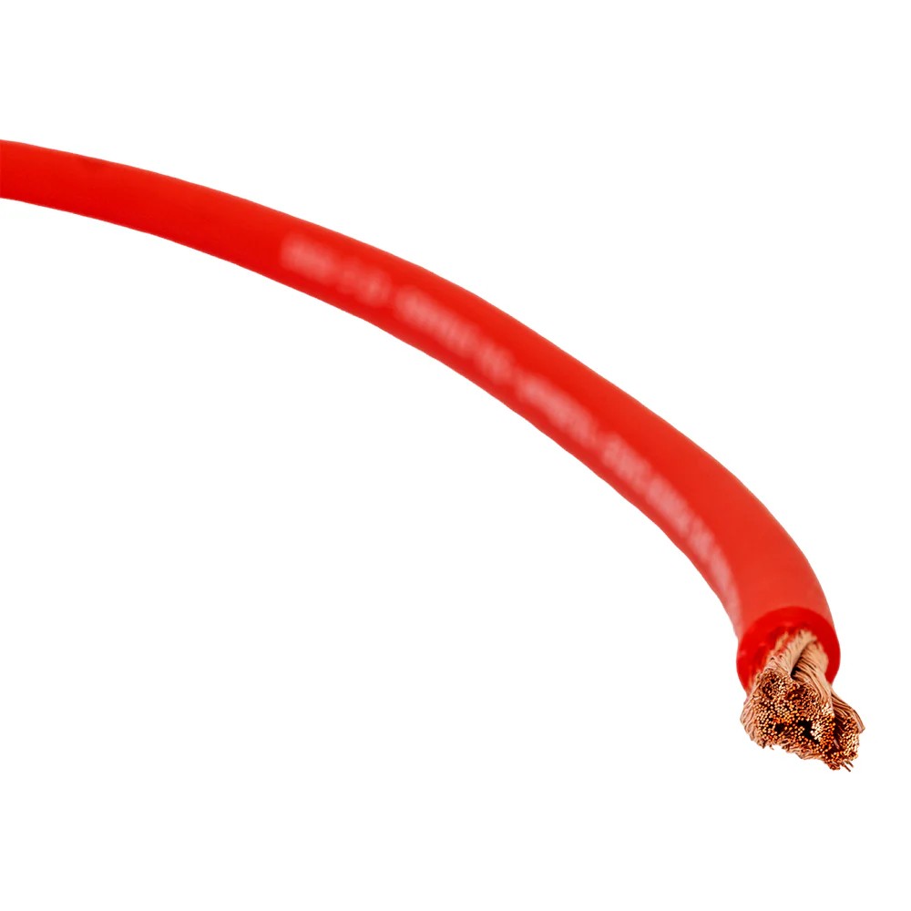 Auto-Connect rød strømkabel OFC 10.2mm², metervare