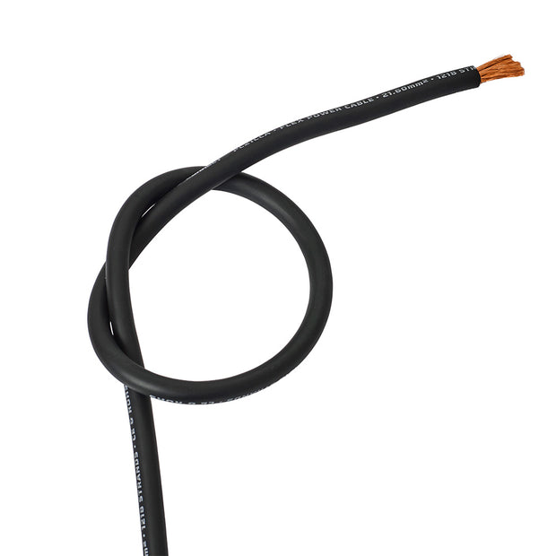 Auto-Connect sort strømkabel CCA 21.6mm², metervare