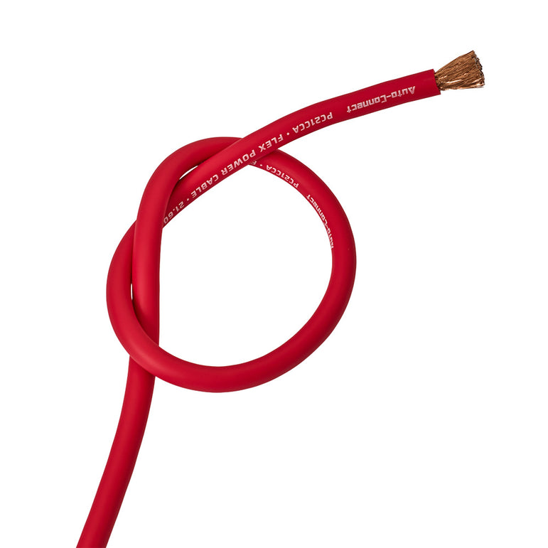Auto-Connect rød strømkabel CCA 21.6mm², metervare – StradaSound