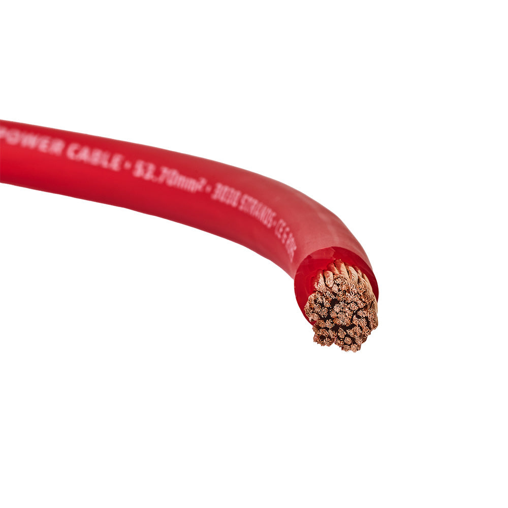 Auto-Connect rød strømkabel OFC 53,7mm², metervare