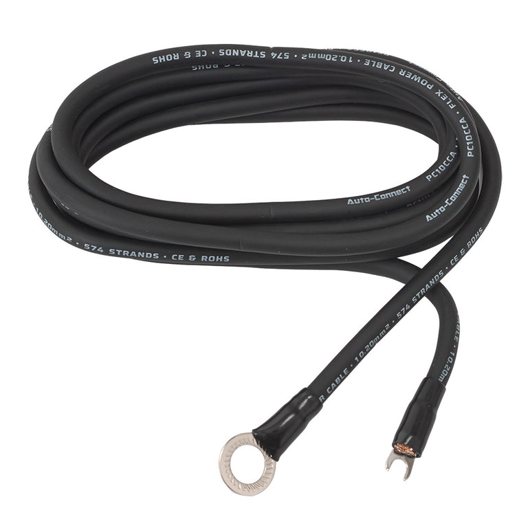 Auto-Connect 2.5 meter strømkabel CCA 10.2mm², sort
