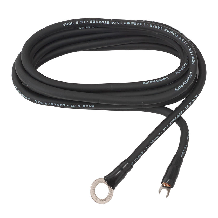 Auto-Connect 2.5 meter strømkabel CCA 10.2mm², sort