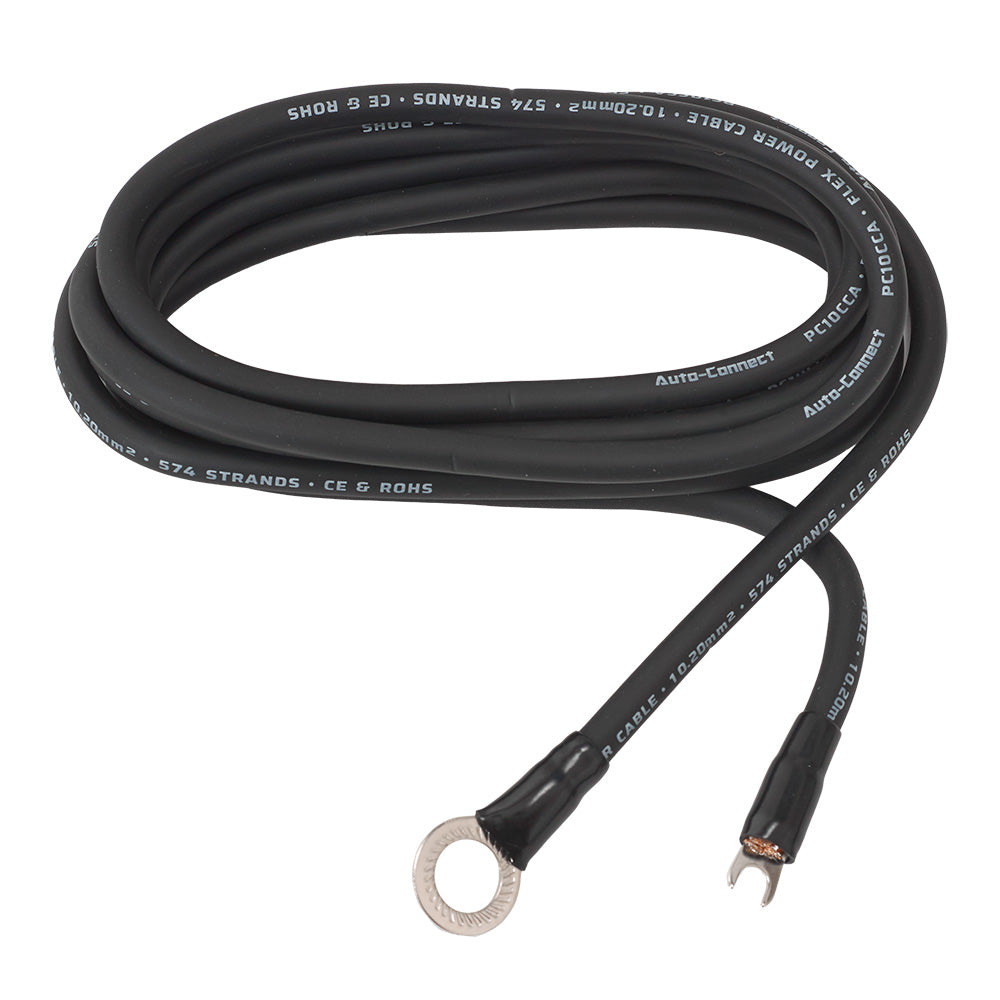 Auto-Connect 2.5 meter strømkabel CCA 10.2mm², sort