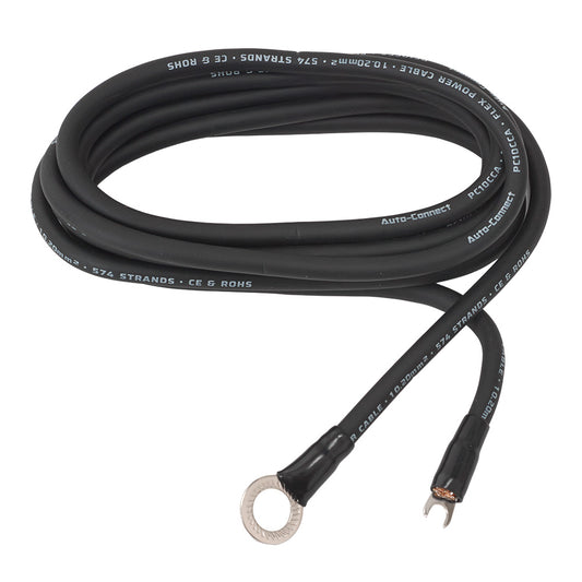 Auto-Connect 2.5 meter strømkabel CCA 10.2mm², sort