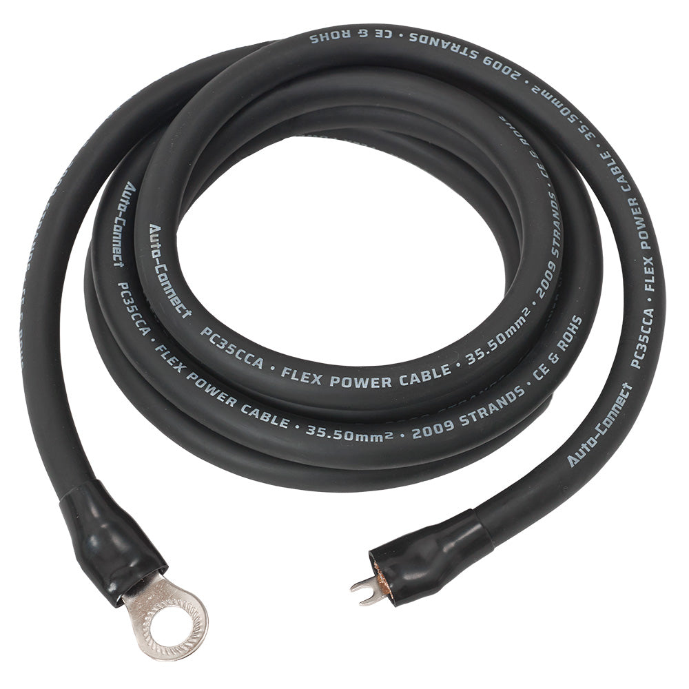 Auto-Connect 2.5 meter strømkabel CCA 35.5mm², sort