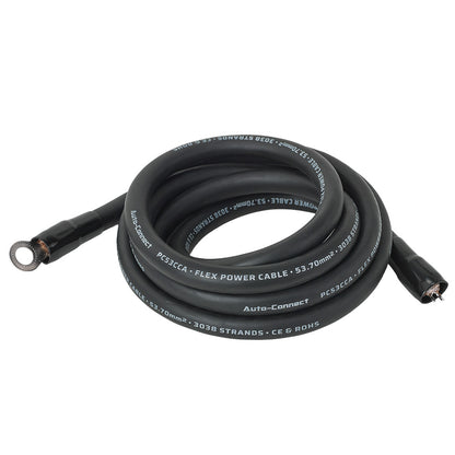 Auto-Connect 2,5 meter strømkabel CCA 53,7mm², sort