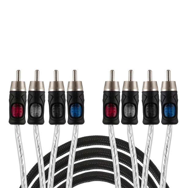 Auto-Connect 4-kanals lavniveau kabel 5.5 meter, Level 3