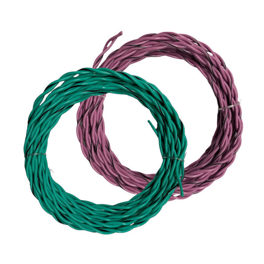 Auto-Connect tvundet højtalerledning 2x1.0mm² grøn og lilla, 6 meter