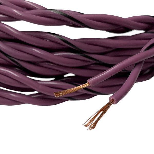 Auto-Connect tvundet højtalerledning 2x1.0mm² grøn og lilla, 6 meter