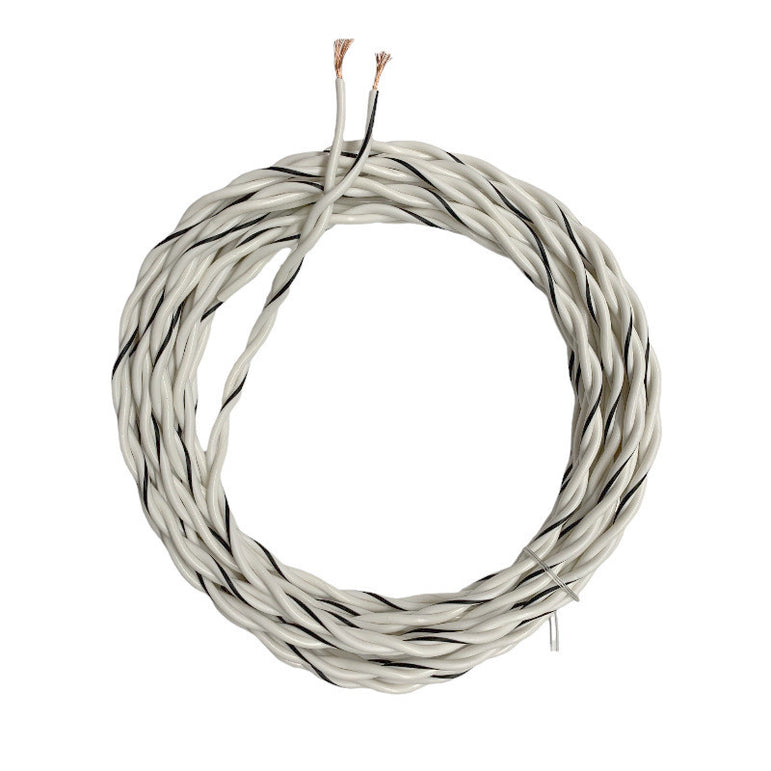 Auto-Connect tvundet højtalerledning 2x1.0mm² grå og hvid, 6 meter