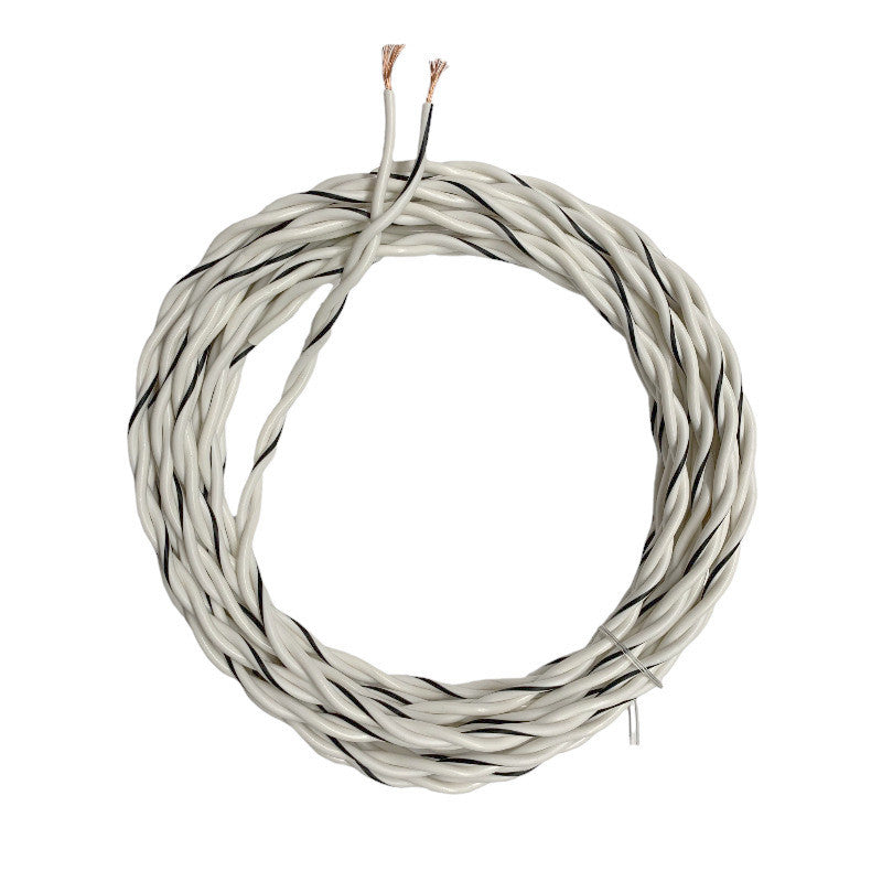 Auto-Connect tvundet højtalerledning 2x1.0mm² grå og hvid, 6 meter