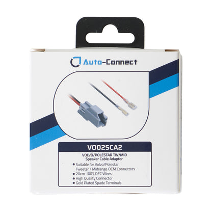 Auto-Connect højttalerstik til mellemtone/diskant Volvo/Polestar, par