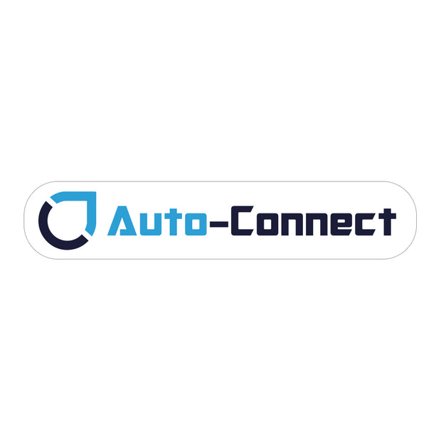 Auto-Connect-klistermærke 14x3cm, hvid