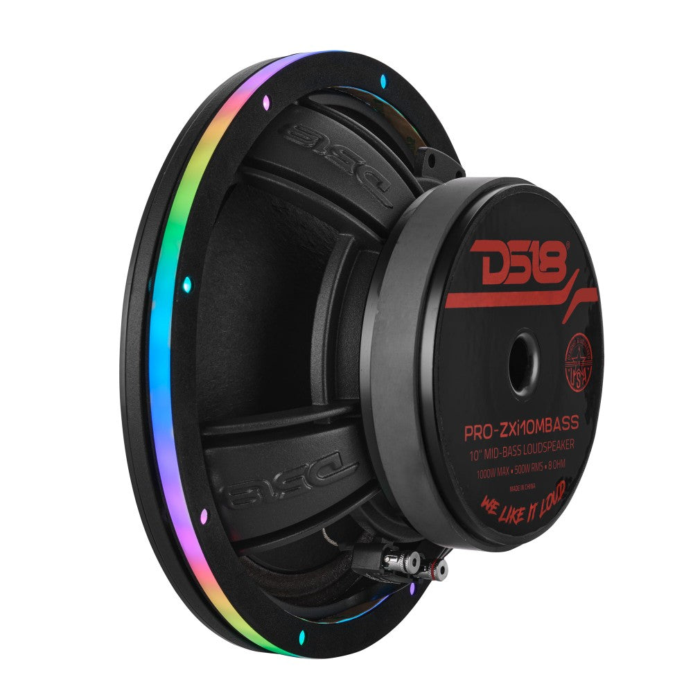 DS18 10-tommers digital RGB LED-ring til højttalere/baser