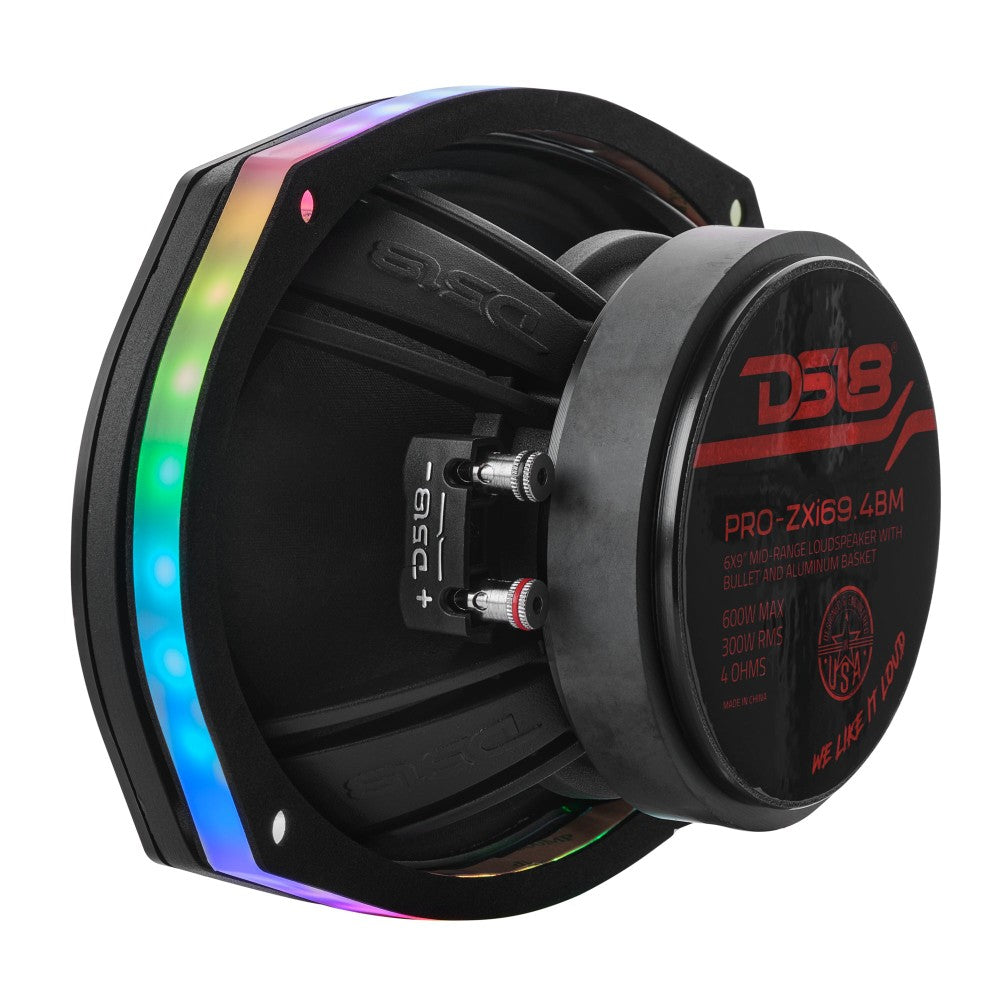 DS18 6x9 tommer digital RGB LED-ring til højttalere/baser