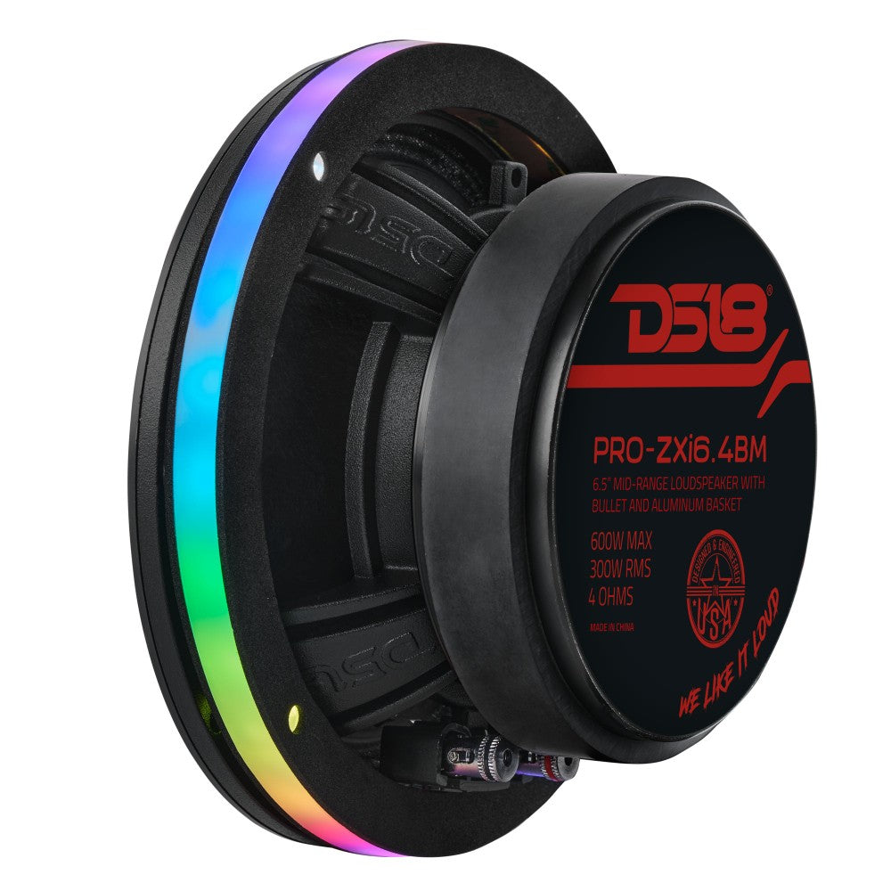 DS18 6,5-tommers digital RGB LED-ring til højttalere/baser