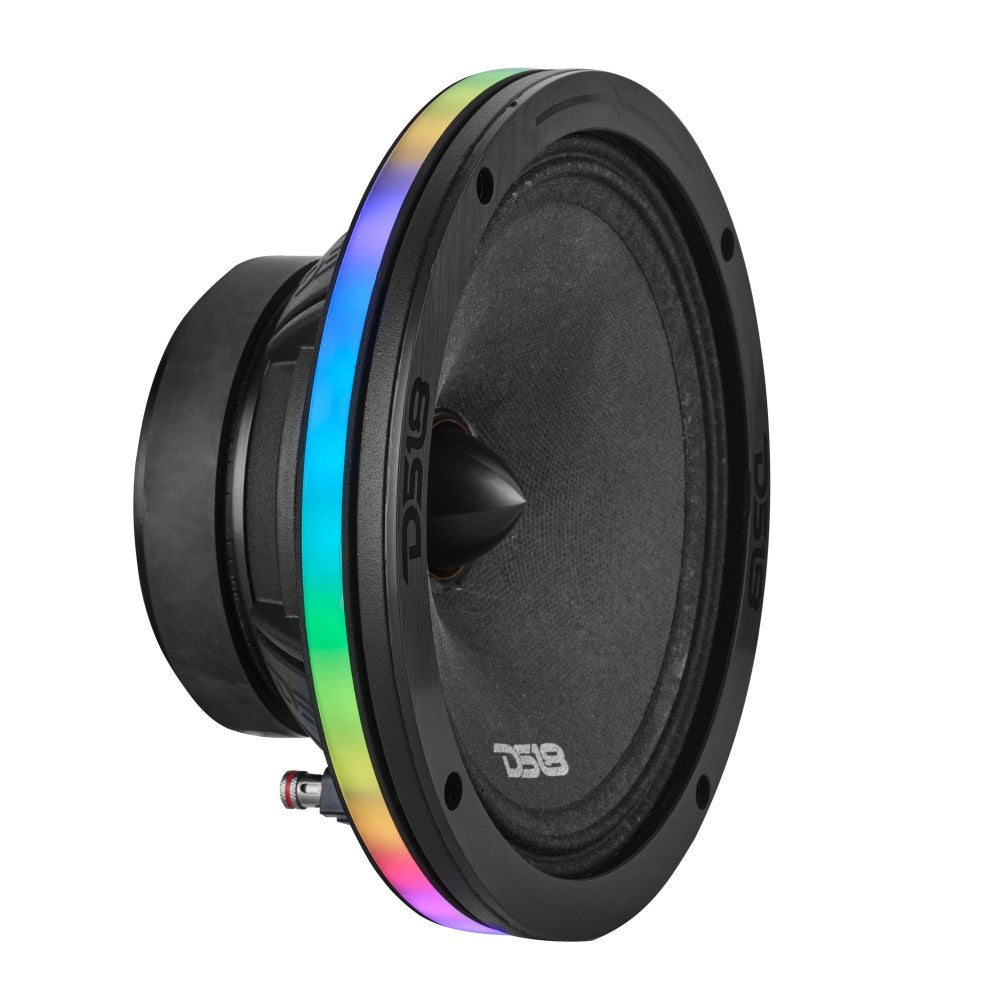 DS18 8-tommers digital RGB LED-ring til højttalere/baser
