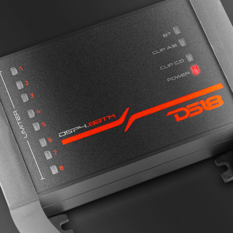 DS18 DSP4.8BTM, 8-kanals lydprocessor med indbygget Bluetooth