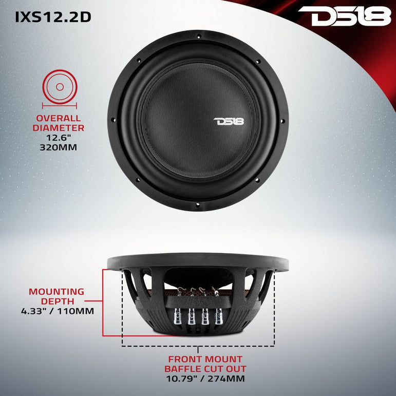 DS18 IXS12.2D, kompakt 12 tommer basenhed