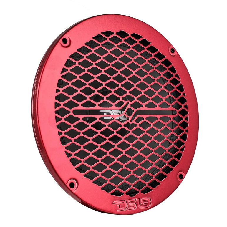 DS18 PRO-GRILL6MS/RD, slank 6.5 tommer højttalergitter i metal, rød