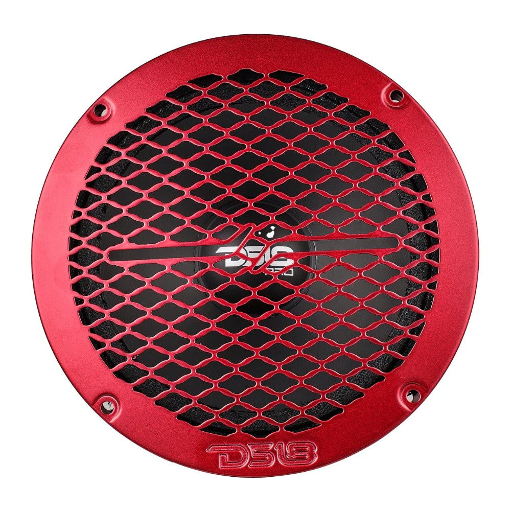 DS18 PRO-GRILL6MS/RD, slank 6.5 tommer højttalergitter i metal, rød