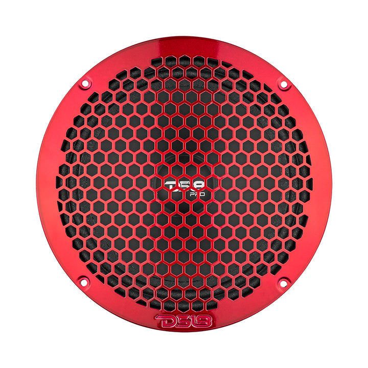 DS18 PRO-GRILL8MS, slank 8-tommer højttalergitter i metal, rød
