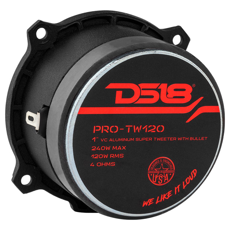 DS18 PRO-TW120B, sølv SPL-diskant, par