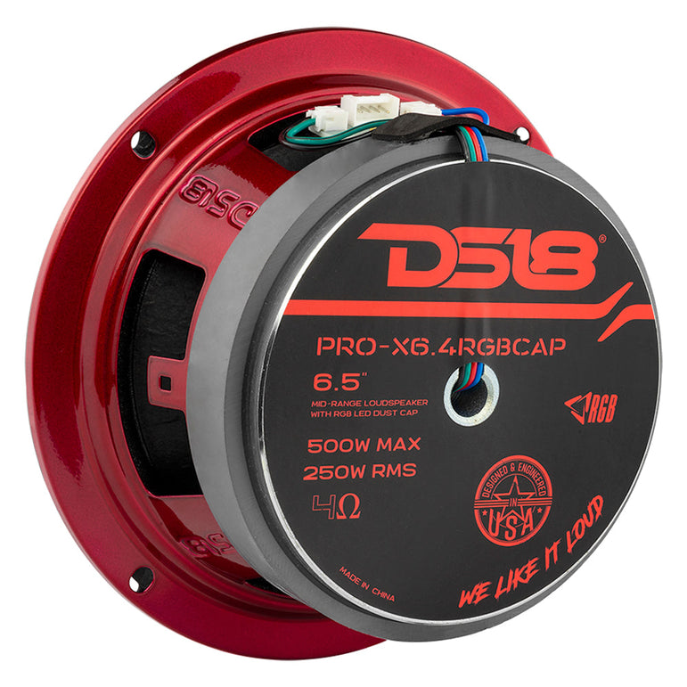 DS18 PRO-X6.4RGBCAP, 6.5 tommer midbass med RGB LED-belysning