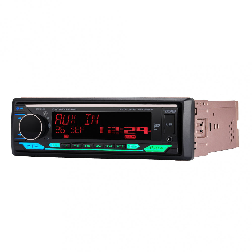 DS18 SDX-200, High Power bilstereo med 4x60W RMS og indbygget DSP