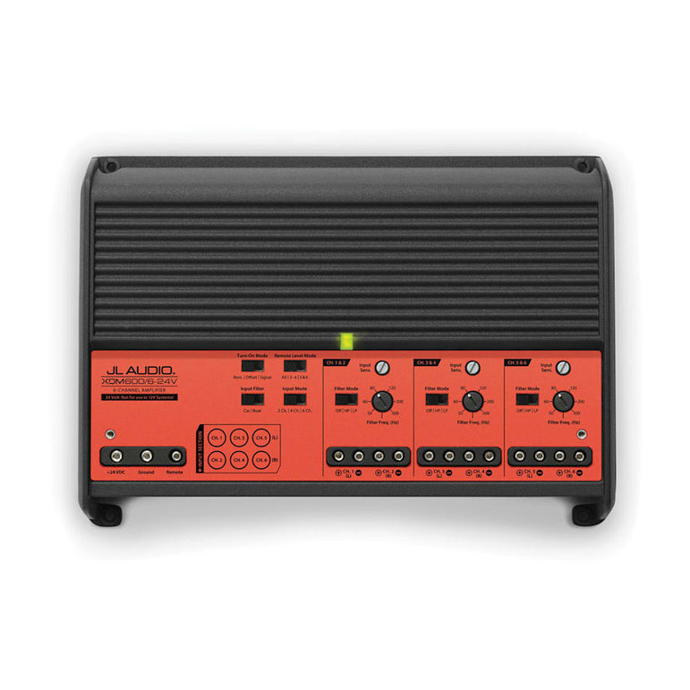 JL Audio XDM600/6-24V, 6-kanaligt 24V forstærker