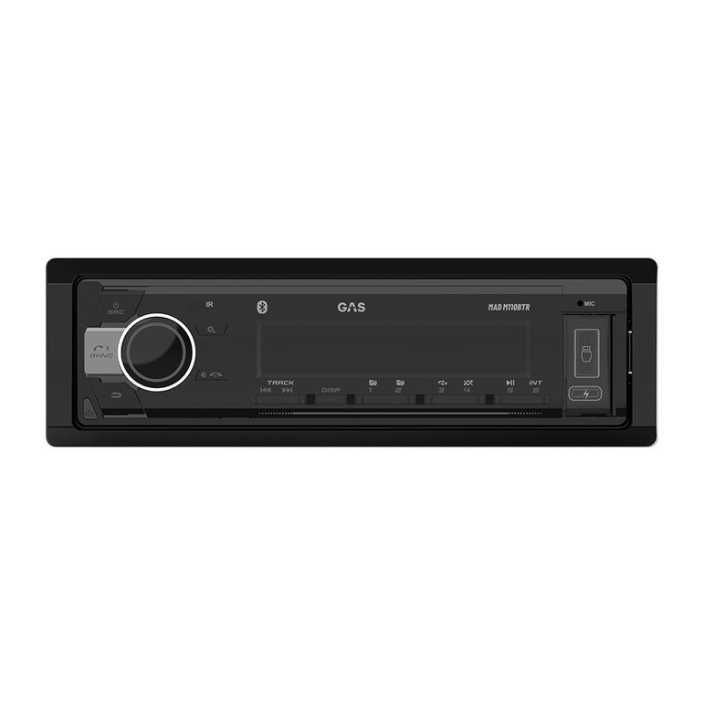 GAS MAD M110-BTR, bilstereo med Bluetooth 5.3, AUX, USB-C & 2 par lavniveau