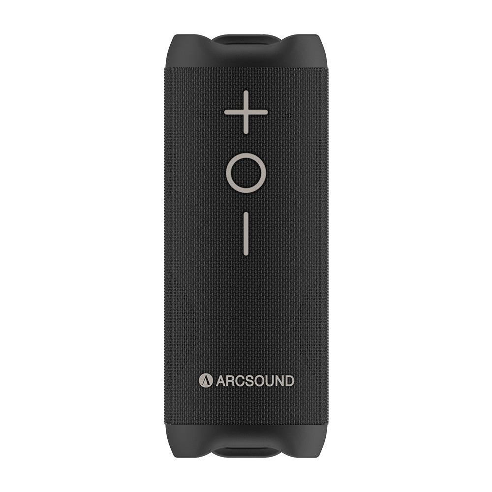 Arcsound EDGE kraftfuld bærbar højttaler med Bluetooth, sort