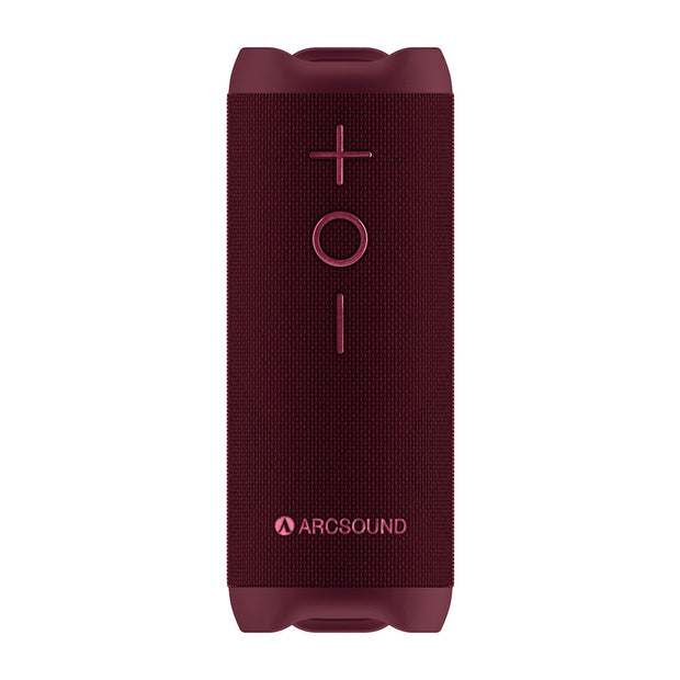 Arcsound EDGE Ruby Red kraftfuld bærbar højttaler med Bluetoot