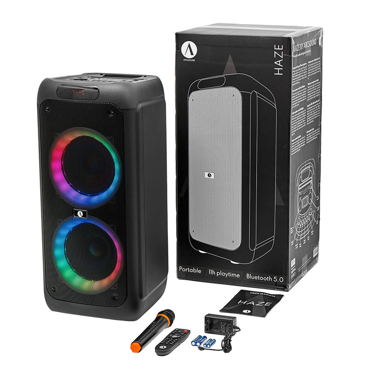 Arcsound HAZE (gen.2), festhøjttaler med trådløs mikrofon og Bluetooth